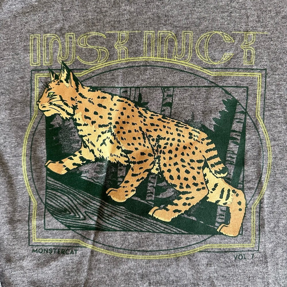 Monstercat Instinct Heather Gray Long Sleeve shirt size small